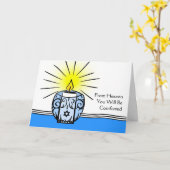 Jüdisches Beileid aus dem Himmel Karte (Gelbe Blume)