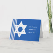 Jüdisches Beileid danken Ihnen, - personalisiertes Dankeskarte (Vorderseite)