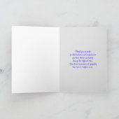 Jüdisches Beileid Dankeschön Karte - Blau (Innenseite)