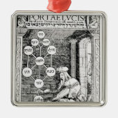 Jüdisches cabbalist, das ein sephiroth hält ornament aus metall (Vorne)