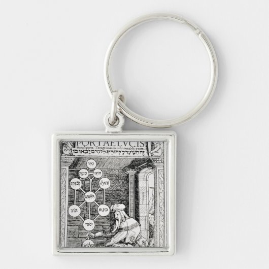 Jüdisches cabbalist, das ein sephiroth hält schlüsselanhänger (Vorne)