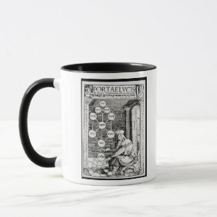 Jüdisches cabbalist, das ein sephiroth hält tasse