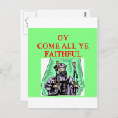 jüdisches channukah Lied Postkarte (Vorne/Hinten)