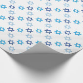 Jüdisches Davidstern-Muster Geschenkpapier (Ecke)