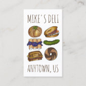 Jüdisches Deli Food Bagel Knish Pickle Reuben Blin Visitenkarte (Vorderseite)