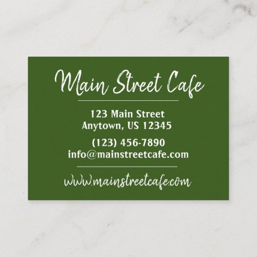 Jüdisches Deli Food Kosher Restaurant Koch Küche Visitenkarte (Rückseite)