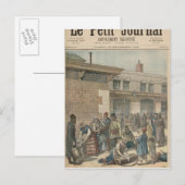 jüdisches Flüchtlingslager Postkarte (Vorne/Hinten)