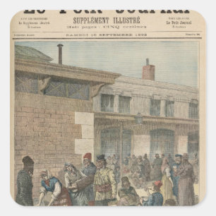 Jüdisches Flüchtlingslager Quadratischer Aufkleber