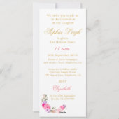 Jüdisches Foto - Einladung eines Hebräischen Mädch (Rückseite)