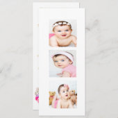 Jüdisches Foto - Einladung eines Hebräischen Mädch (Vorne/Hinten)