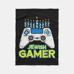 Jüdisches Gamer Chanukah Videospiel Men Boys Kids Fleecedecke