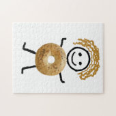 Jüdisches Geschenk-Bagel-Kinderpuzzlespiel Puzzle (Horizontal)