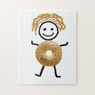 Jüdisches Geschenk-Bagel-Kinderpuzzlespiel Puzzle