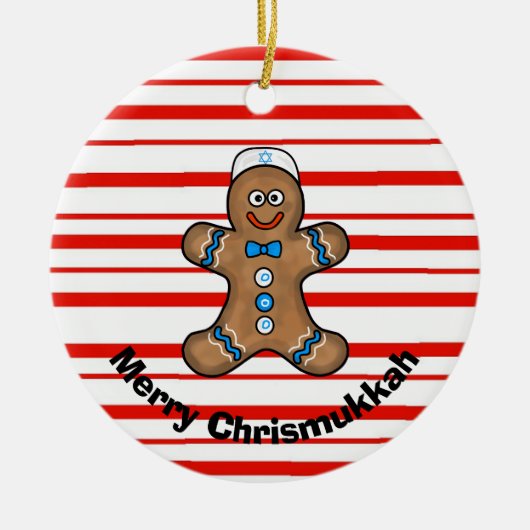 Jüdisches Gingerbread Man Chrismukkah Ornament (Vorne)