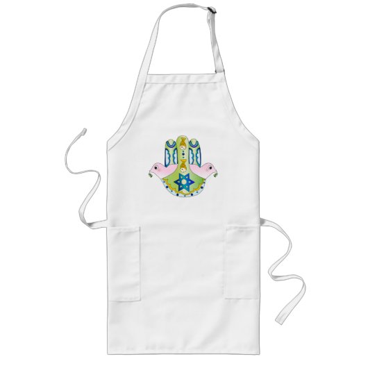 Jüdisches Hamsa Lange Schürze (Vorne)
