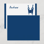 Jüdisches hebräisches Bar Mitzvah Andrews Torah Dankeskarte (Vorne/Hinten)