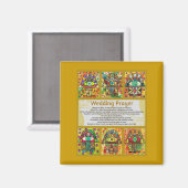 Jüdisches Hochzeitsgebet Golden Hamsa Magnet (Vorderseite/Rückseite)