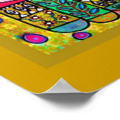 Jüdisches Hochzeitsgebet Golden Hamsa Poster (Ecke)