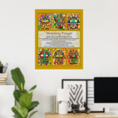 Jüdisches Hochzeitsgebet Golden Hamsa Poster (Heimbüro)