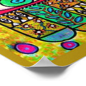 Jüdisches Hochzeitsgebet Golden Hamsa Poster (Ecke)