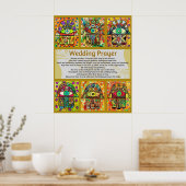 Jüdisches Hochzeitsgebet Golden Hamsa Poster (Küche)