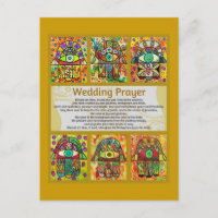 Jüdisches Hochzeitsgebet Golden Hamsa Postkarte