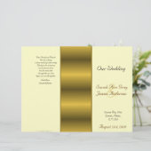 jüdisches Hochzeitsprogramm für Creme und Gold (Stehend Vorderseite)