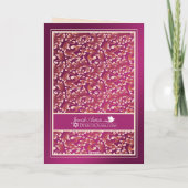 Jüdisches Jubiläum Herzlichen Glückwunsch Damask C Dankeskarte (Rückseite)