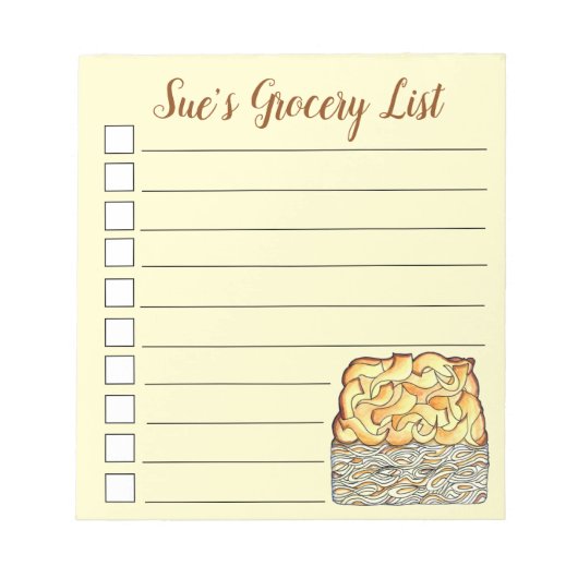 Jüdisches Kugel-Junge Noodle Casserole Notizblock (Vorderseite)