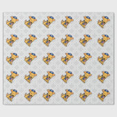 Jüdisches Labrador retriever Hündchen Chanukkas Geschenkpapier (Flach)