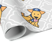 Jüdisches Labrador retriever Hündchen Chanukkas Geschenkpapier (Rolleneckpunkt)