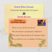 Jüdisches Lebenslernen : Bikur Holim/Fragen Postkarte (Vorne/Hinten)