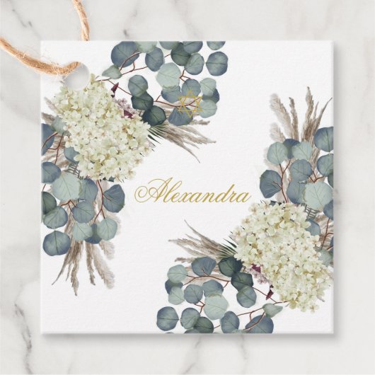 Jüdisches Mädchen-Baby-Benennung von Floral-Gold Geschenkanhänger (Vorderseite)