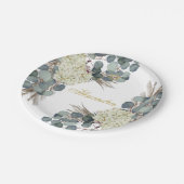 Jüdisches Mädchen-Baby-Benennung von Floral-Gold Pappteller (Schrägansicht)