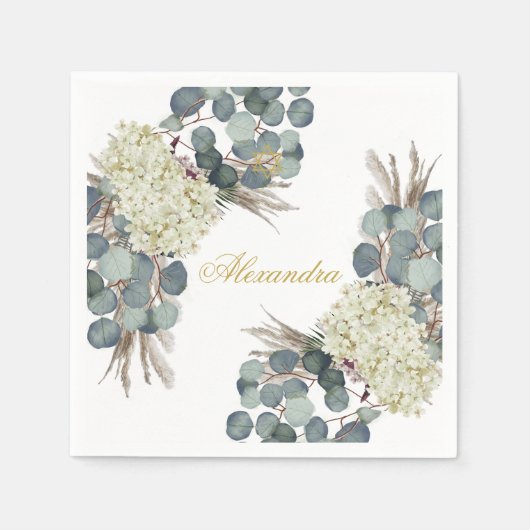 Jüdisches Mädchen-Baby-Benennung von Floral-Gold Serviette (Vorderseite)