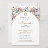 Jüdisches Mädchen Blume Foto Einladung (Vorderseite)