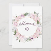 Jüdisches Mädchen, das den Star von David Pink Ros Einladung (Rückseite)