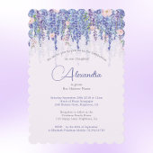 Jüdisches Mädchenbaby Naming Floral Lavender Elega Einladung