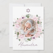 Jüdisches Mädchenname Rose Rosa Foto Einladung (Rückseite)