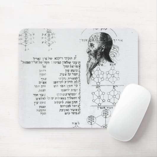 Jüdisches Manuskript, das Phrenologie Mousepad (Mit Mouse)
