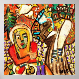 Jüdisches Neujahr mit Shofar Poster