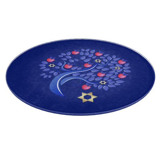 Jüdisches Neujahr | Rosh Hashanah Challah Board Schneidebrett (Ecke)