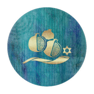 Jüdisches Neujahr Rosh Hashanah Challah Board Schneidebrett