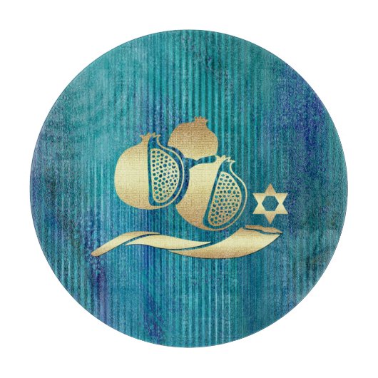 Jüdisches Neujahr | Rosh Hashanah Challah Board Schneidebrett (Vorderseite)