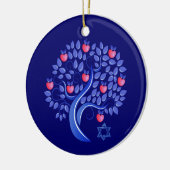 Jüdisches Neujahr | Rosh Hashanah Custom Year Keramikornament (Links)