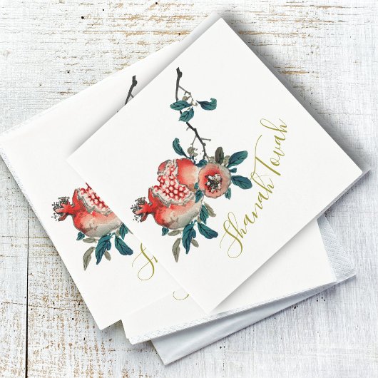 Jüdisches Neujahr Rosh Hashanah Elegant süße Früch Serviette