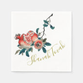 Jüdisches Neujahr Rosh Hashanah Elegant süße Früch Serviette (Vorderseite)