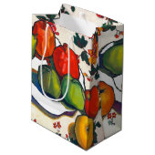 Jüdisches Neujahr | Rosh Hashanah Fine Art Mittlere Geschenktüte (Rückseite Schrägansicht)