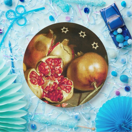 Jüdisches Neujahr | Rosh Hashanah Fine Art Pappteller (Party)