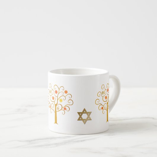 Jüdisches Neujahr | Rosh Hashanah Geschenk Espressotasse (Vorderseite Rechts)